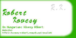 robert kovesy business card